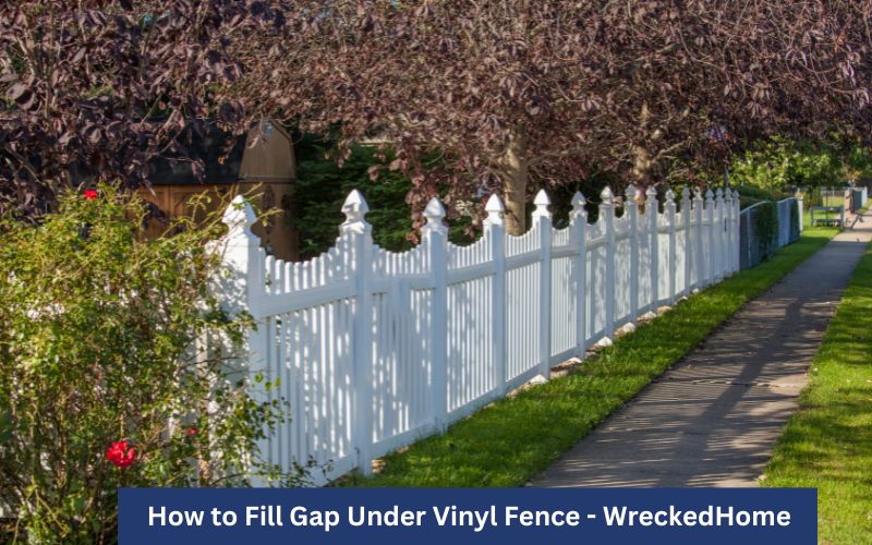 How to Fill Gap Under Vinyl Fence-3
