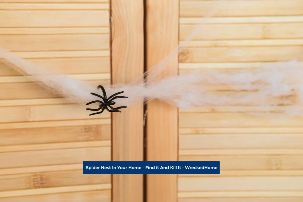 Spider Nest on a Door