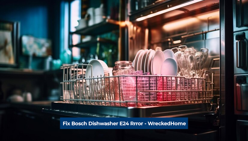 Bosch dishwasher in a kitchen, fill with dishes