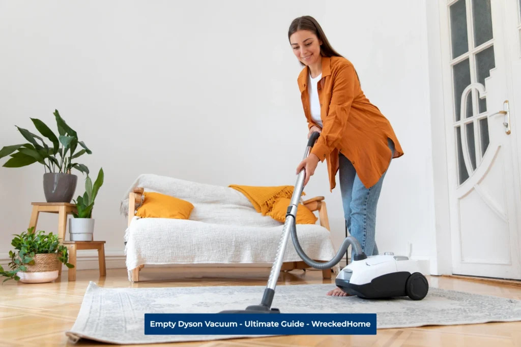 Woman using a Vacuum cleaner