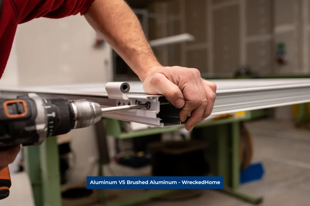 Man working with Aluminum