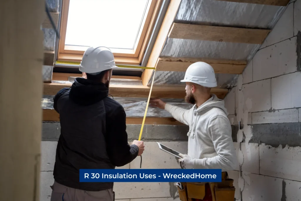workers finished installing insulation
