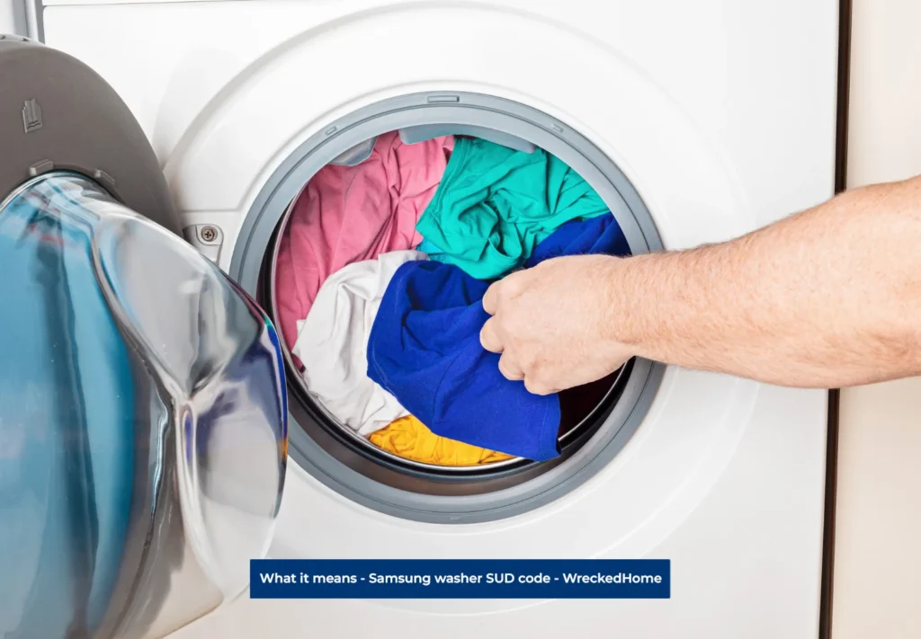 Samsung washer being overfilled with laundry