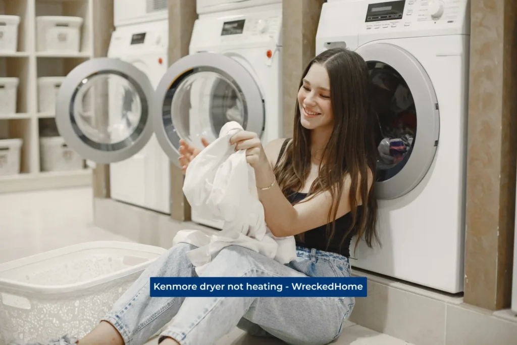 woman using washing machine doing laundry