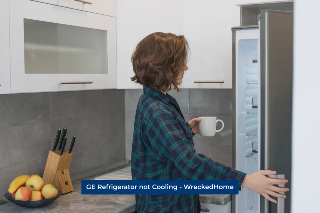 women opening her refrigerator