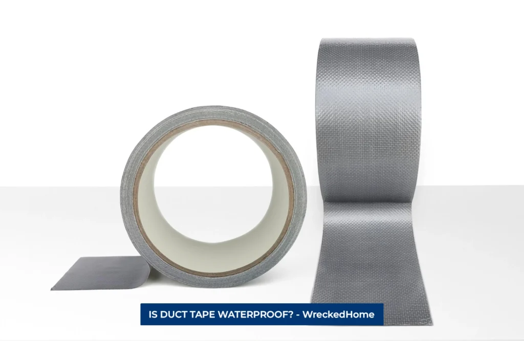 TWO DUCT TAPES ON ISOLATED WHITE BACKGROUND. IS DUCT TAPE WATERPROOF?
