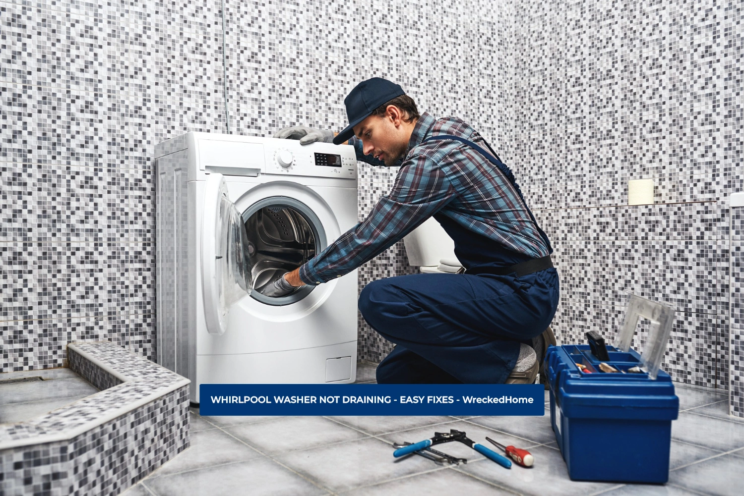 Washing Mashine Is Leaked Working Man Plumber Repairs Washing Machine.webp